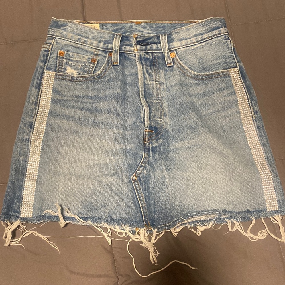 Levi’s Jean Skirt with Crystal Detail